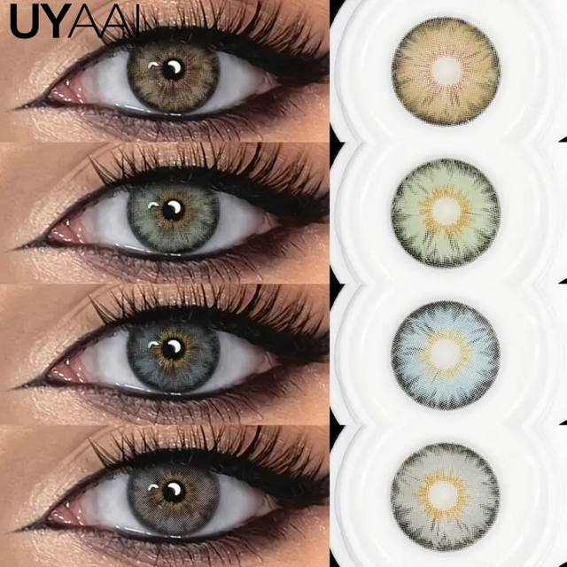 UYAAI Siri 1 Paar farbige Schüler für braune Augen, grüne Augen, Kontaktkosmetik, natürliche modische Linsen für Make-up