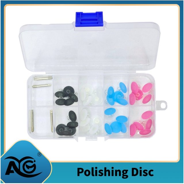 AG 40pcs Dental Polishing Stem discs Composite Finishing Disc + 4pcs Mandrel Disc Teeth Whitening Material Dentistry Polisher
