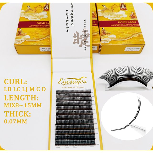 Domi Premium 5D Flower Spikes Fairy Flora Lashes Premade Fans Individual Lashes Extension Soft Natural Makeup Wholesale Supplier