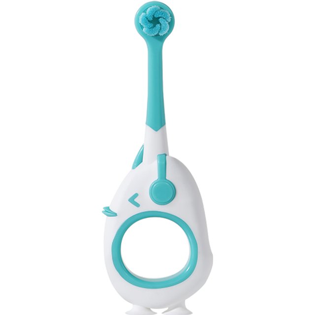 Cute Baby Toothbrush for Infants and Toddlers 0-3 Years Old, Cartoon Small Head Baby Toothbrush, Individually Packaged, with Suction Cup at the Bottom for Standing