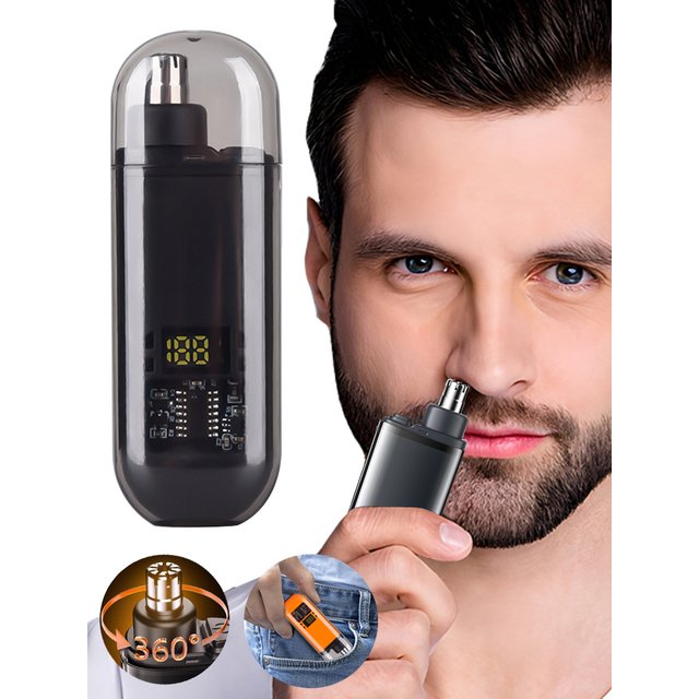 Nose Hair Trimmer for men Portable Mini Nose Hair Remover USB Rechargeable Trimmer for Nose and Ears Electric Nose Hair Cutter