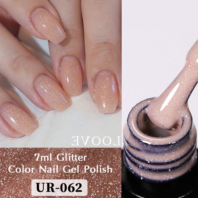 UR SUGAR 7.5ML Gold Aurora Shiny Color Gel Nail Polish Sparking Manicure Nail Gel Semi-permanent Varnish UV LED Gel Nail Art