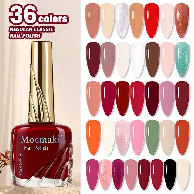 Mocmaki 14ml Nail Polish No Need Lamp 36 Colors Fast Drying Long Lasting Nail Supplies Varnish Nail Art For Manicure DIY Summer