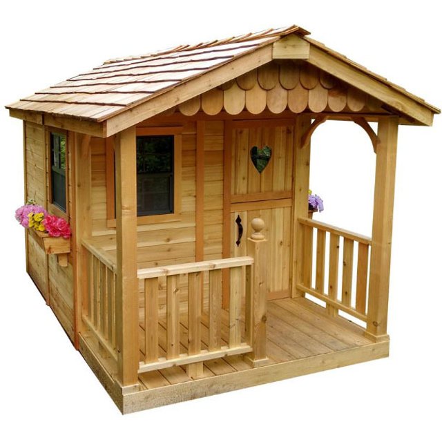 Factory direct sales wooden house children's outdoor playhouse cabin log cabin tree house rainproof sunscreen amusement park chi