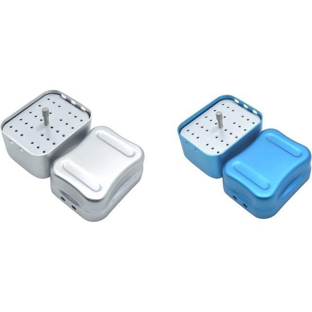 1pc F062 Dental Box 30 Points Endo Files Holder Disinfection Metal Autoclave Sterilizer Case Burs Oral Care Tools Random Color