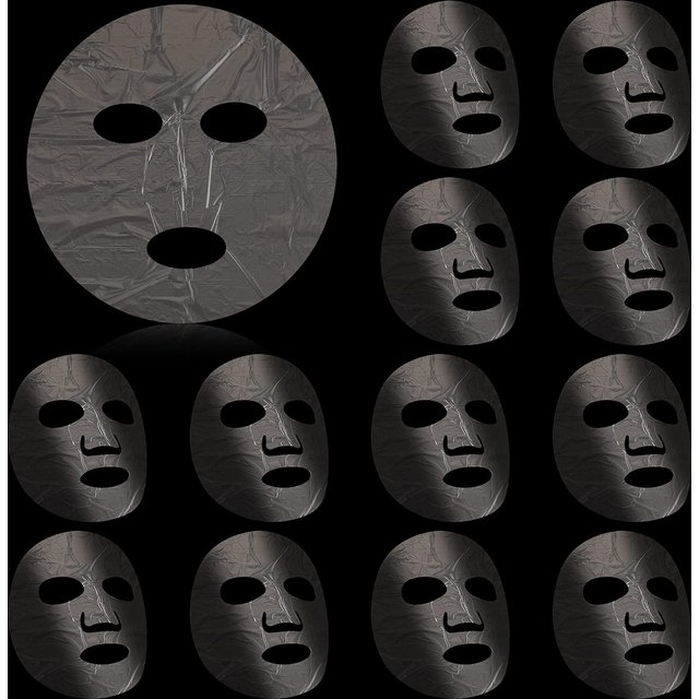 Masque facial en plastique transparent pour soins de la peau, jetable, enveloppant le visage et le cou, hydratation, base de maquillage, traitement facial, 100/300 pièces