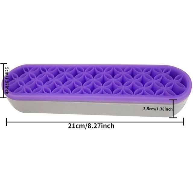 1Pc Makeup Brush Holder Nail Pen Display Stand Silicone Organizer Drying Rack Storage Case