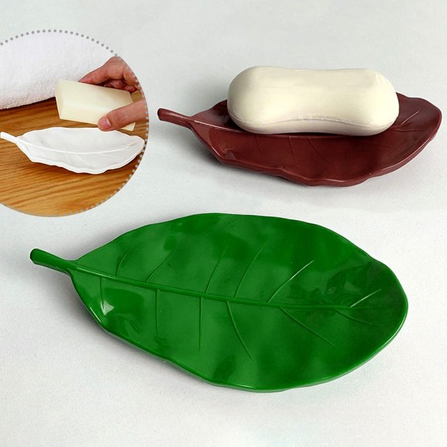 Boîte à Savon Créative en Forme de Feuille d'Alien, Boîte à Savon Haut de Gamme, pour un Drainage Efficace et Parfumé, Décoration et Accessoires de Cuisine