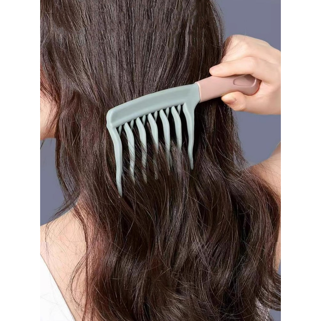 1pc Dual Wide-Tooth Hair Combs, Ideal for Long Curls & Voluminous Styles, Curly Hair Management &Home Massage, Elegant Hair Care