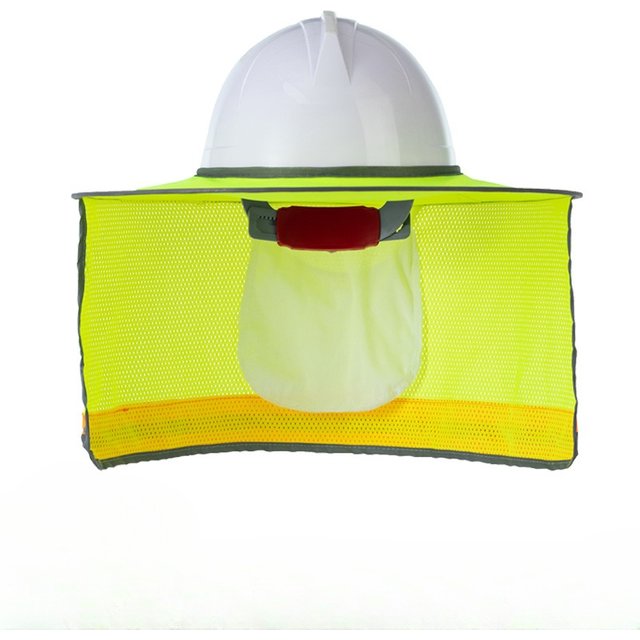 Sunscreen hat without helmet, summer reflective strip, sun visor, foldable shawl, outdoor construction site