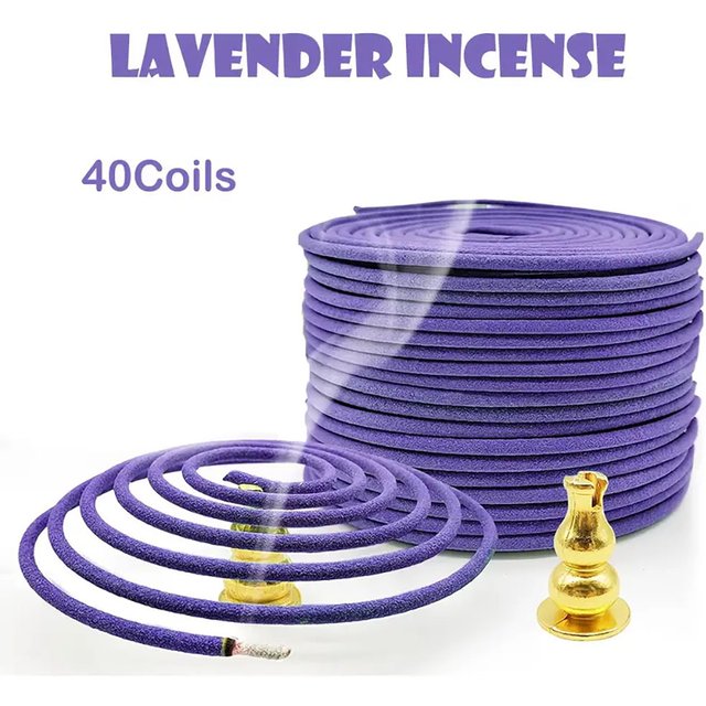 40 bobines d'aromathérapie à la lavande, épices parfumées longue durée adaptées à la purification de l'air, au yoga et à la méditation