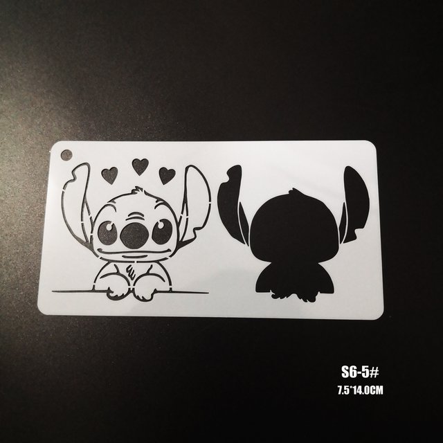 Stitch Stencils Face Painting DIY Makeup Template Cartoon Template Audlts Kids Face Body Paint Makeup Tools