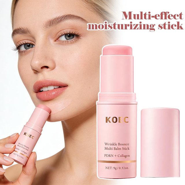 KOEC Wrinkle Bounce Multi Balm Stick PDRN Collagen Anti Aging Hydrating Moisturizer Firming Reducing Wrinkles Portable SkinCare