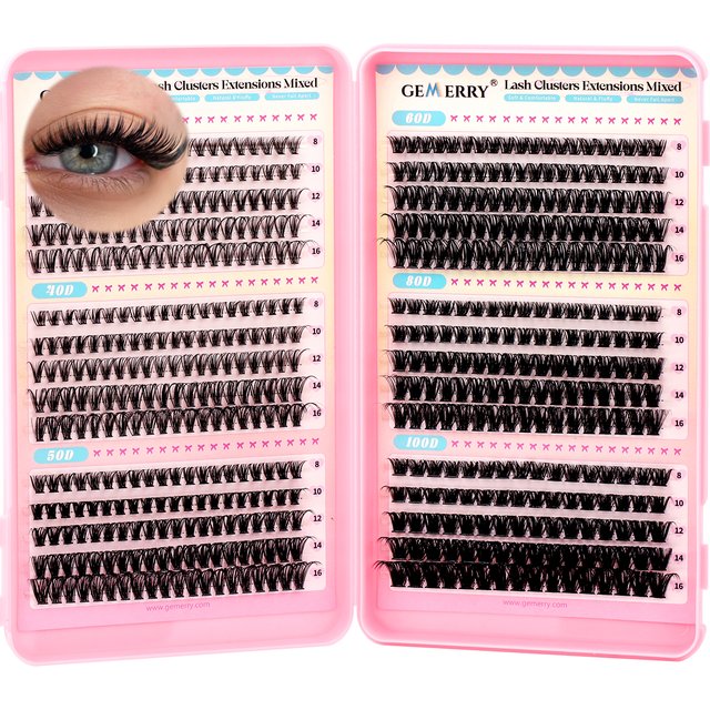 GEMERRY Cluster Eyelash DIY Extension False Eyelashes Bunches Set Multi Style Fusion Professional Makeup Cosmetics