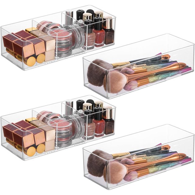 Makeup Organizer for Drawer, Makeup Organizer for Vanity, Countertop, Bathroom, Kitchen and Cabinet Storage Boxes