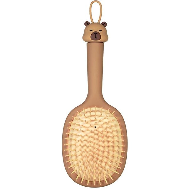 Cute Capybara - Shaped Air Cushion Hair Brush, Portable Scalp Massage Comb with Adorable Cartoon Design for Daily Hair Care