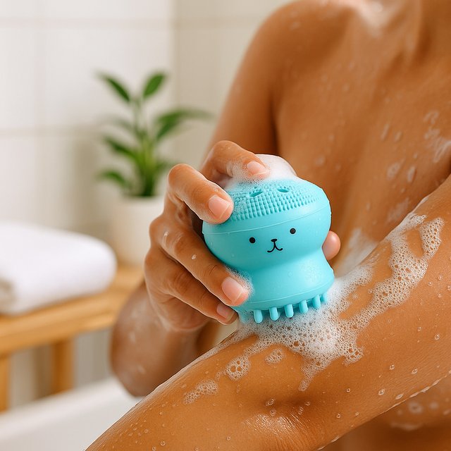 Silicone Face and Body Clean Brush, Gentle Exfoliating Skin Care Tool for Facial and Body Cleansing, Home Use