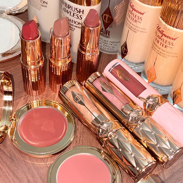 CT Lip Plumping Gloss lipstick Long‑wearing Effortlessly Blended Natural Look Cheeks Blush Stick Cream Dewy Finish Peach Glow