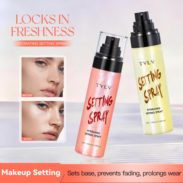 TVLV Hydrating Makeup Setting Spray, Long-Lasting Oil-Control Fixing Spray, Waterproof, Delivers All-Day Flawless Makeup
