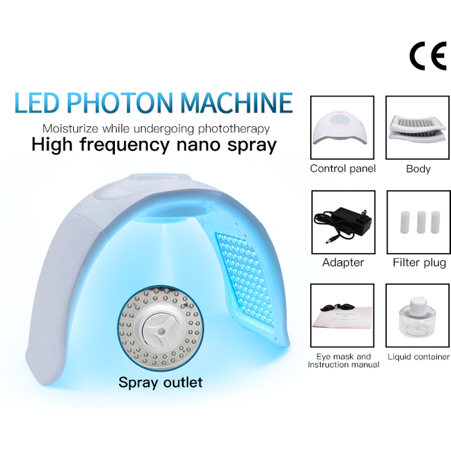 8 LED Photon Facial Beauty Machine Skin Rejuvenation Lifting Face & Body Skin Care Spa Massager Face Care Tool Personal Use