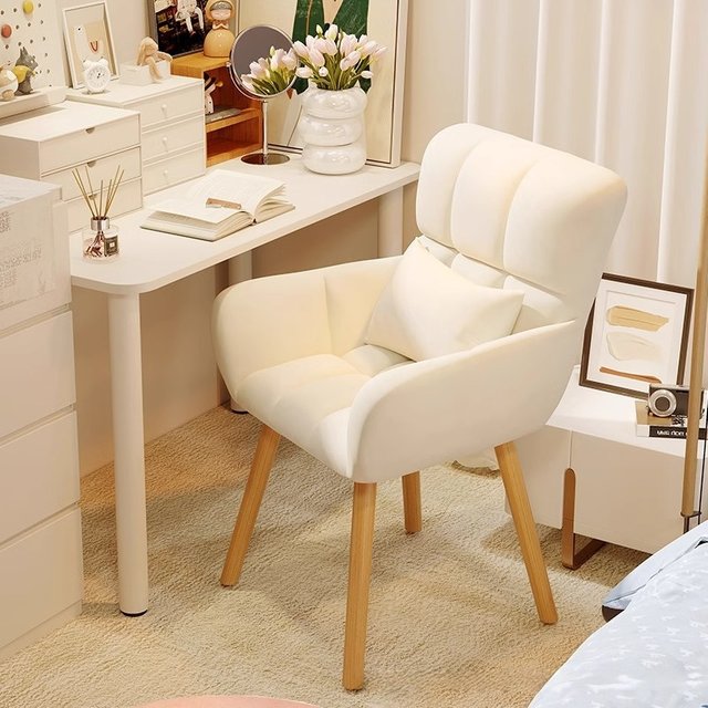 Bedroom Makeup Chair Dressing Stool Armrest Comfortable Office Chair Computer Chair Home Rotatable Backrest Chair New Sales