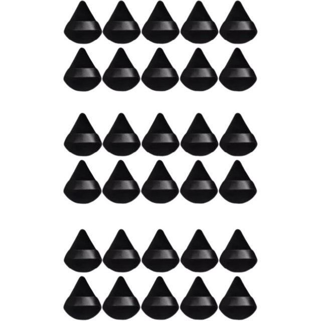 Reusable Black Triangle Velvet Powder Puff Soft Facial Foundation Blending Sponge Multipurpose Cosmetic Sponge for Daily Makeup