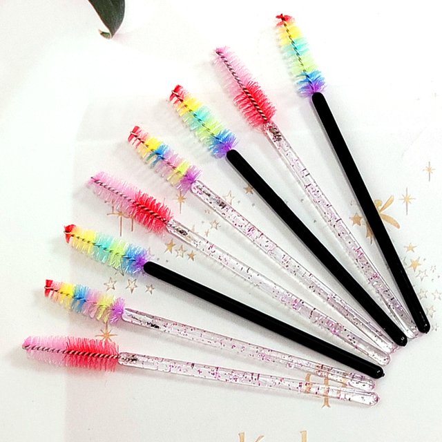 Brosse à cils colorée, baguette à mascara, recourbe-cils, outil d'extension de faux cils, peigne à