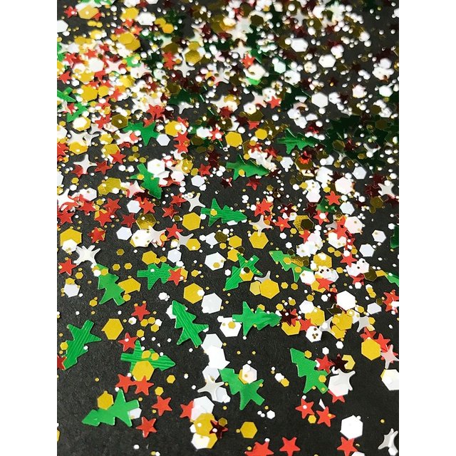 PrettyG Wholesale Christmas Mixes Shape Glitter X-mas Sequin Christmas Decoration for Resin DIY Art Craft Nail Makeup Decoration