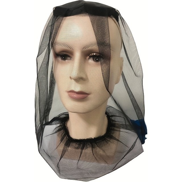 x1 Outdoor Fishing Sunscreen Insect Hat Breathable Sun Mask Mosquito Net Head Cover Ultra Fine Mesh for Camping Hiking Men Women