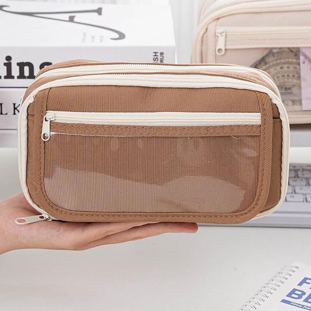 Kawaii Large Capacity Multi Layer Pencil Case Student Pencil Bag School Stationery Supplies Box And Makeup Storage Bag