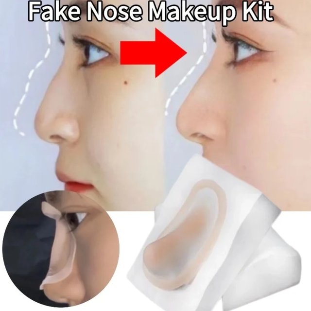 Silicone Fake Nose Cosplay Kit Reusable Silicone Fake Nose Kit Professional Halloween Comic Makeup Special Effects Tools Kit