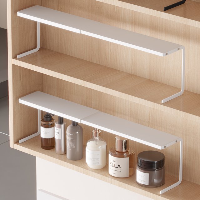 Mirror Cabinet Storage Box, Bathroom Cabinet Partition Hanging Basket Organizer, Cosmetics and Skincare Products Bathroom Shelf