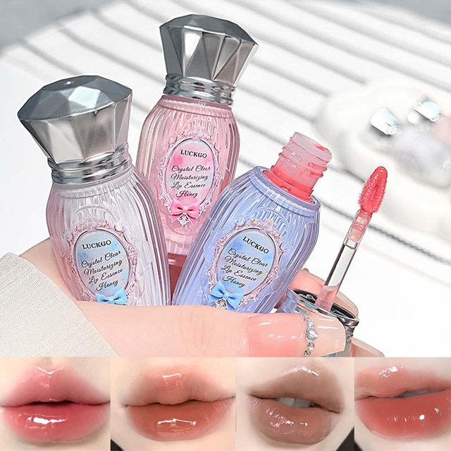 Vase Shape Water Light Lip Glaze, Mirror Lipstick Lip Gloss, Hydrating Moisturizing, Coloring Long Lasting Autum Winter Lipstick