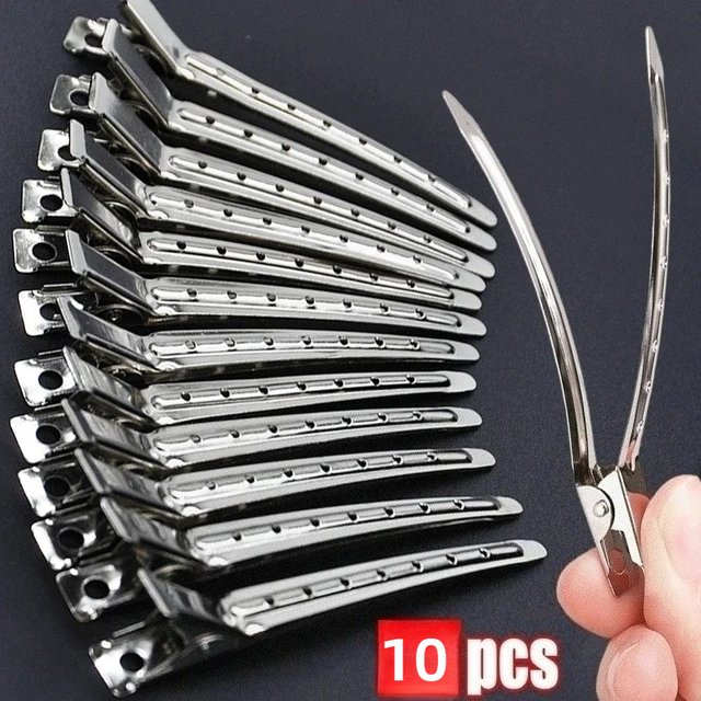 Pinces de soins capillaires pour femmes, pinces de séparation en métal et acier pour coiffure, barbier, coupe de cheveux, outils de coiffure, racine de cheveux, épingle à cheveux moelleuse