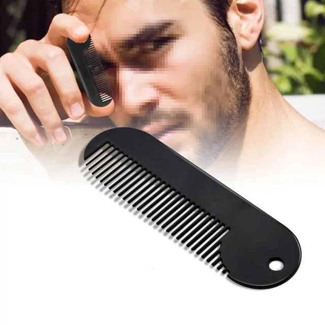 Mini Pocket Beard Comb Metal Men's Shaving Brush Portable Facial Hair Grooming Trimming Tools Travel Household Mustache Combs