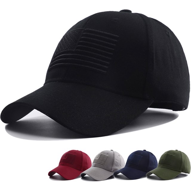 Fashion American USA Flag Embroidery Baseball Cap Bone Spring and Summer Outdoor Adjustable Casual Snapback Hats Sunscreen Hat