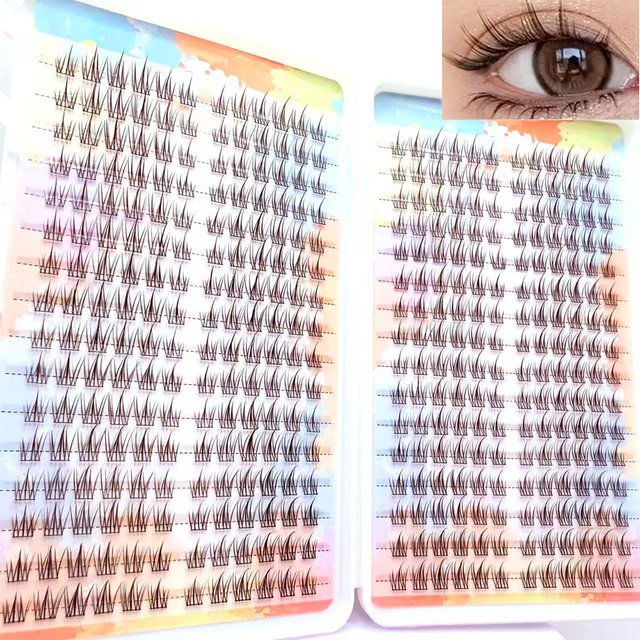 Hot Sales DIY Makeup 384 PCS Lash Clusters Eyelash Book 32 Rows False Eyelashes Extension For Beauty