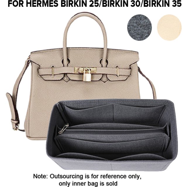 Hot Popular Women's Makeup Organizer Felt Cloth Insert Bag Multi-functional Travel Cosmetic Bag Fit H-Birkin25 30 35 Liner Bag
