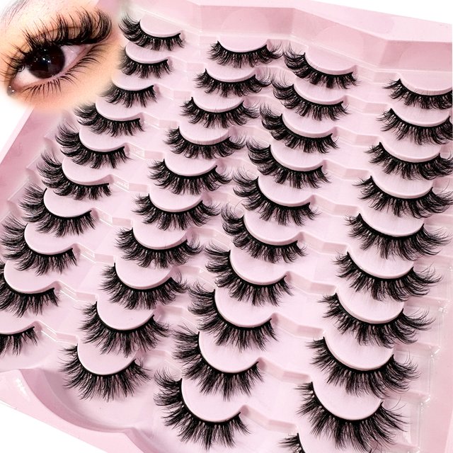 20 par 5D puszyste rzęsy D Curl Lashes grube kocie rzęsy miękkie delikatne 8D objętość sztuczne przedłużanie rzęs makijaż