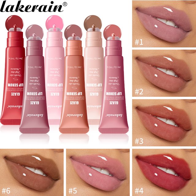 Lakerain Glaze Blaze Tinted Lip Serum Long-Lasting Hydration Durable Color Smooth Lip Surface Lip Repairing Lipstick Cosmetics