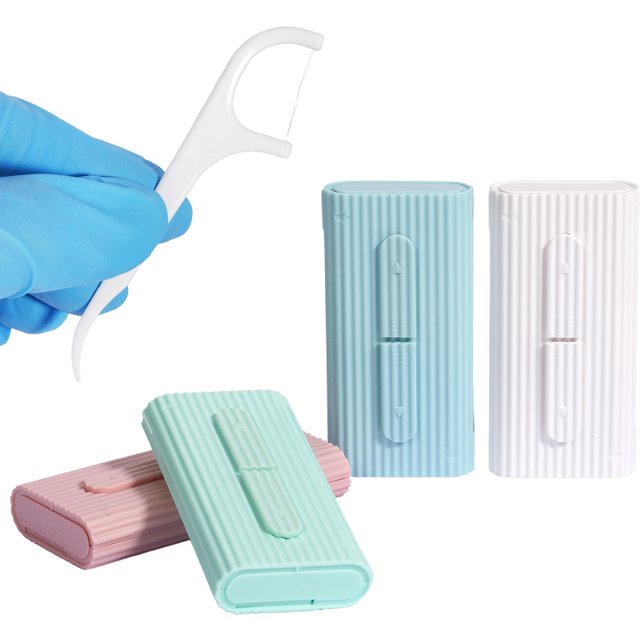 10pcs/box Dental Floss Stick Portable Automatic Dental Floss Dispenser Dental Floss Storage Box Travel Oral Care Cleaning Tools