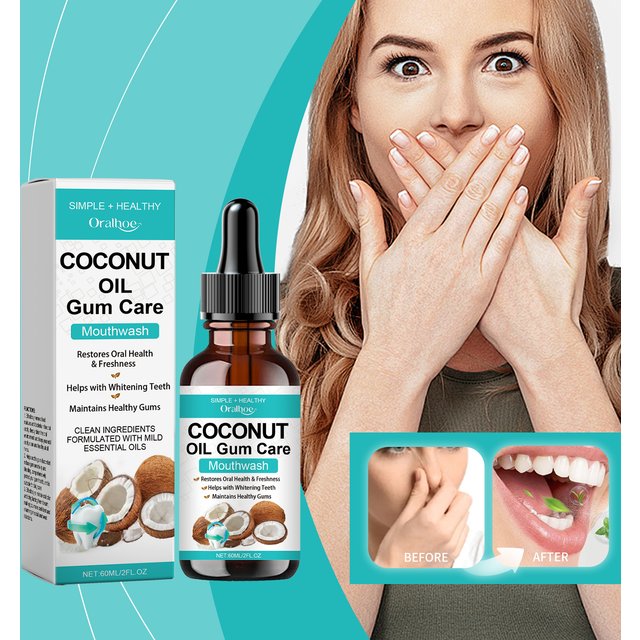 Coconut Mint Pulling Oil Mouthwash Alcohol-Free Teeth Stains Remover Whiten Odor Removal Fresh Breath Oral Hygiene Toothpaste