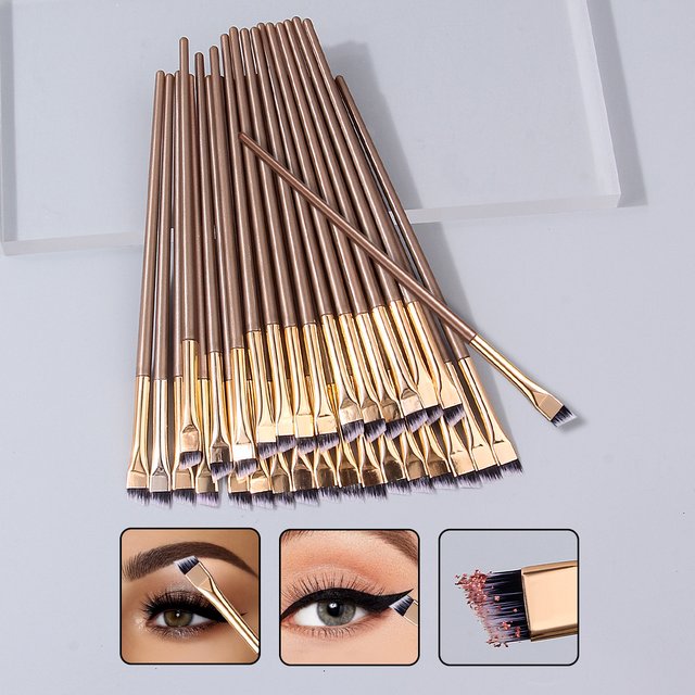 30PCS Ultra-Thin Fine Small Blade Eyeliner Brush, Detail Brush, Under-Eye Brush, Multi-Functional Eye Makeup Brush Set