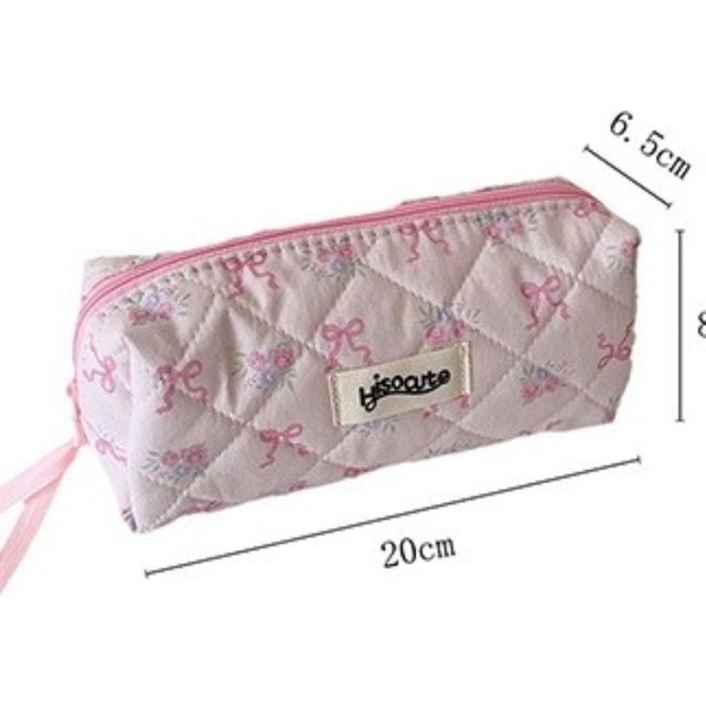 Student Bowknot Pen Bag Pencil Case Creative Storage Bag Multi-function Stationery Organizer Cosmetic Bag Back To School Gifts