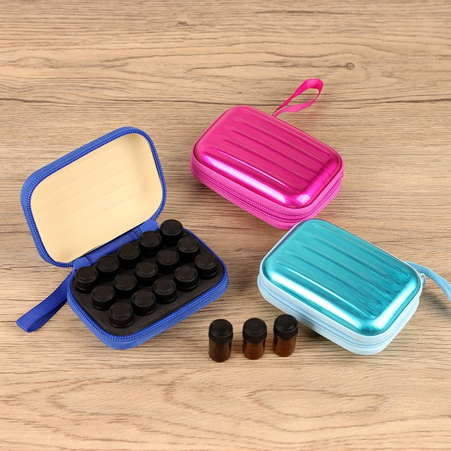 15-grid essential oil storage bag, makeup bag, 2ml dispensing bottle, portable essential oil bag, handheld box