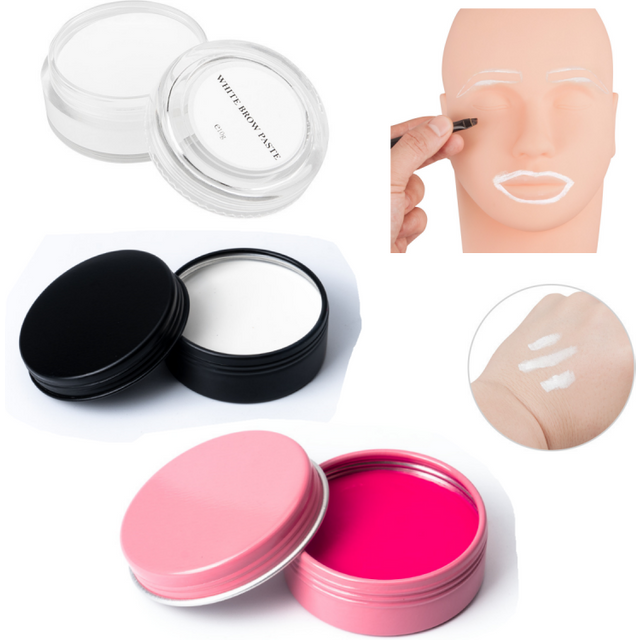 White/Pink Tattoo Brow Paste Microblading Eyebrow Marker Permanent Makeup Mapping Paste Brow Lip Shape Tool PMU Accessory Supply