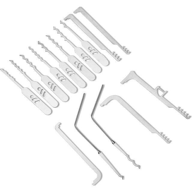 Peigne de réparation de porte multi-outils, Kit EDC de serrurier de dérivation pour voitures, cornichons, jeu de verrouillage, bols vidéo, choix pour outil électrique