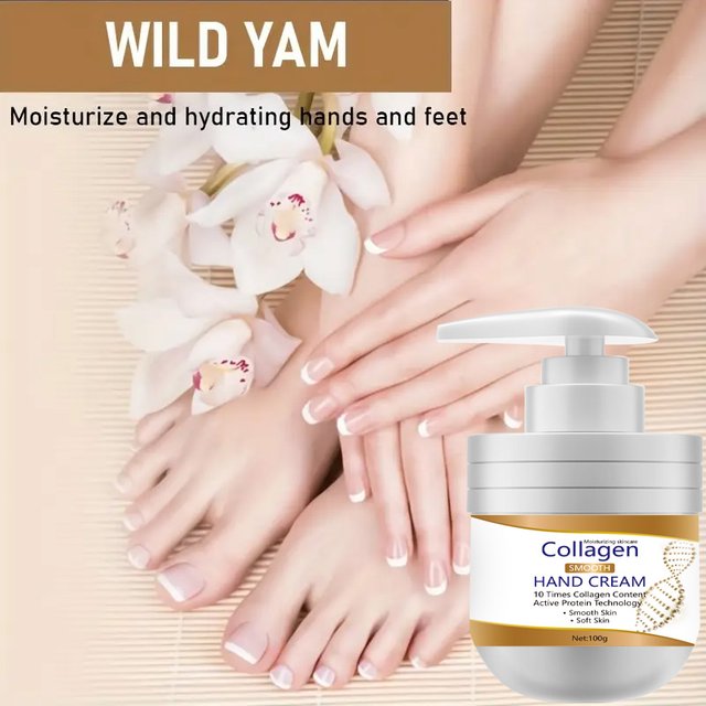 Collagen Hand and Foot Cream, Suitable for Hands and Feet, Skin Care, Hand and Foot Care, Restores Your Soft and Supple Hands and Feet, Refreshing for Summer