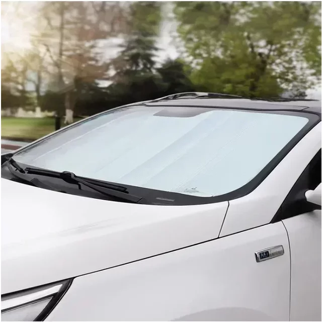 1PC Thickened Aluminum Foil Windshield Sunshade,Heat Insulation Curtain,Summer Anti-UV Front Screen Sunscreen Car Supplies