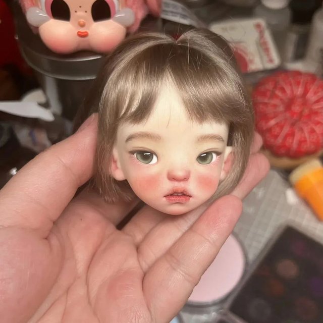 New BJD doll 1/6 makeup head for sale single head bailu cute girl boy high quality Just the head